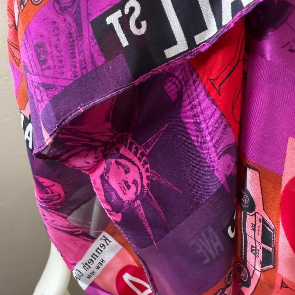 Kenneth Cole New York Big‎ Apple Scarf Pink